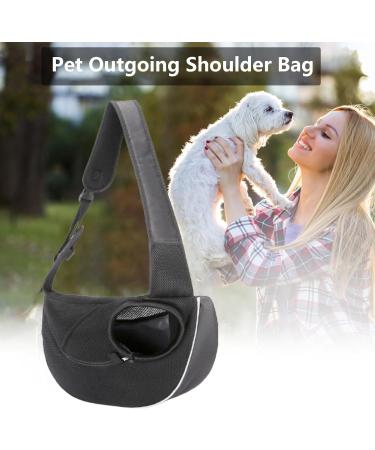 Shop Adjustable Cat Sling Carrier & Dog Cloth - Soft Washable Breathable Bag for Puppies & Small Dogs | Neflum L Black Mesh - Buy Online on GoSupps.com