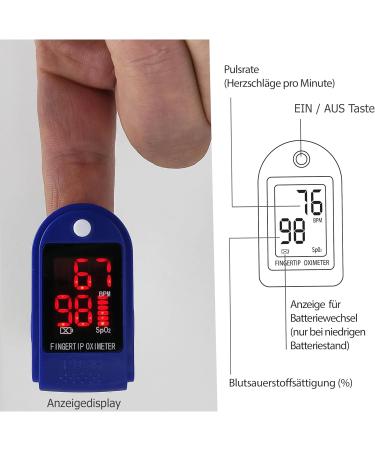 Buy tec Finger Pulse Oximeter - Accurate Blood SpO2 & Oxygen Monitoring for Adults & Children | Fast International Shipping - Buy Online on GoSupps.com