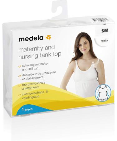 Medela White XL Maternity and Nursing Tank Top for Women - Maternity Clothes - Buy Online on GoSupps.com