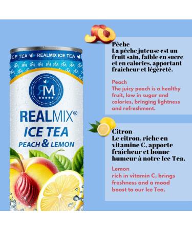 REALMIX Th VertGlac P che&Citron IceTea Rafra chissant Boisson Base de Th Vert Saveur P che &Citron Canettes 24 x250ml Pr te Boire Icetea P che&Citron - Buy Online on GoSupps.com