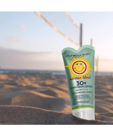 California Baby Summer Blend SPF 30+ Sunscreen Lotion for Babies, Kids & Adults - Fragrance Free, Water Resistant - 2.9oz - Buy Online on GoSupps.com