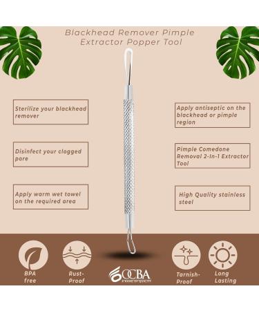 OCBA Blackhead Remover Tool | Professional Skincare Spot Treatment for Blemish, Comedone, Whiteheads, Pimple | Double Sided Soft Touch | Anti-Slip Design - Buy Online on GoSupps.com