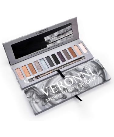 12 Colors Flame Eyeshadow Palette Shimmer Matte Eye Shadow Powder Nude Brown Warm Red Smoky Smudge-proof Cosmetic Kits (B) - Buy Online on GoSupps.com