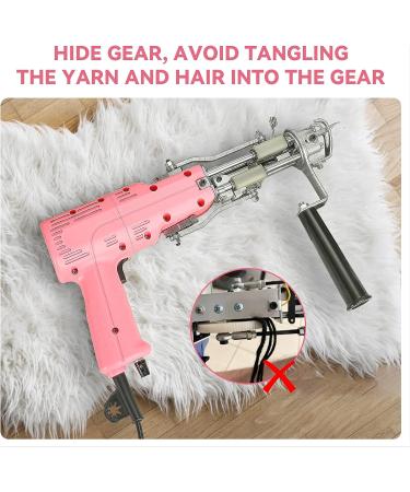 Riiai RT-III Pro Tufting Gun Kit - Cut & Loop Pile, Speed Adjustable - Baby Pink - Buy Online on GoSupps.com