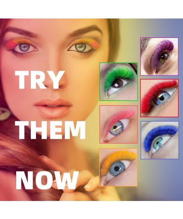 Buy Purple Volume Lash Extensions | Easy Fan Colored Eyelash Extensions - D-0.07 15-20 Mix - Buy Online on GoSupps.com