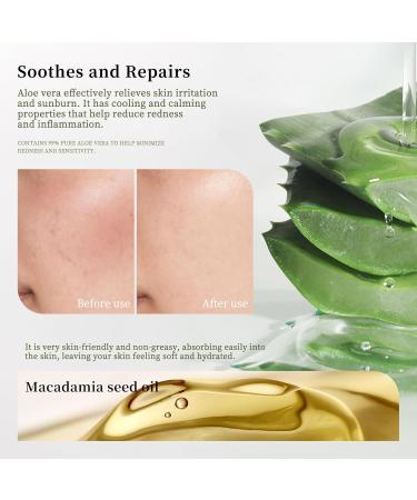 Aloe Vera Gel Face Cream Organic Aloe Vera Face Moisturizer For Women Day & Night Anti-Wrinkle Acne Soothing And Moisturizing Redness After Sunburn Skin Repair Vegan Cruelty-Free - Buy Online on GoSupps.com