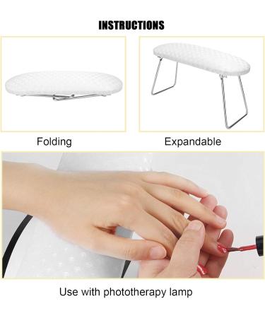 Nail Art Hand Pillow Sliding On Both Sides Fine Craftsmanship Exquisite And Durable Manicure Hand Holder Quick Open Salon Shop for Home white - Buy Online on GoSupps.com