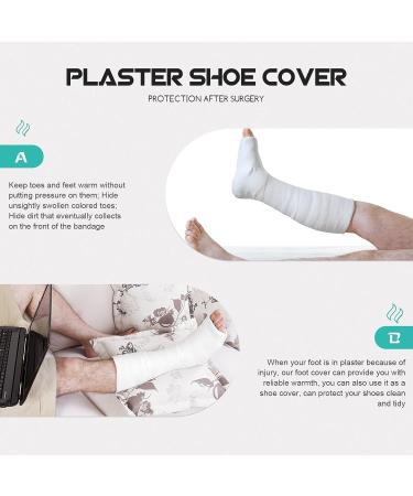 Gleavi Winter Foot Cast Sock - Plantar Fasciitis Relief, Walking Boot Shoe - Black, Large - Buy Online on GoSupps.com