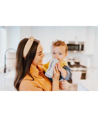 Non-Squeeze Baby Food Bottle in Duck Egg Blue - No Mess Feeding - Buy Online on GoSupps.com