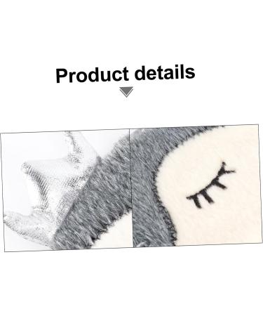 Beaupretty Cartoon Blindfold - 2 Pcs Cute Eye Patch for Sleep Plush Toy Eye Cover & Eye Massager | Soft Faux Fur Satin Sleep Mask - Buy Online on GoSupps.com
