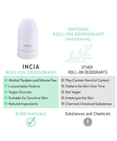 Incia Natural Deodorant | Vegan | Aluminum Free Deodorant for Men and Women | Fresh |Cruelty Free Paraben Free Natural Fragrance (Whitening Pack of 3) Whitining 1.76 Fl Oz (Pack of 3) - Buy Online on GoSupps.com