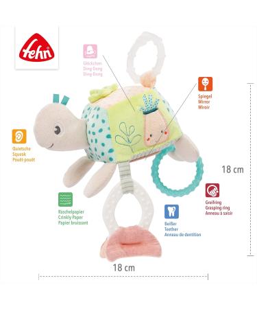Fehn Activity Toy Turtle - Kadenal Vari Motor Shots | Grasp & Discover Baby Toy for 0+ Months | Cute Cuddly Plush for Babies & Toddlers - Buy Online on GoSupps.com