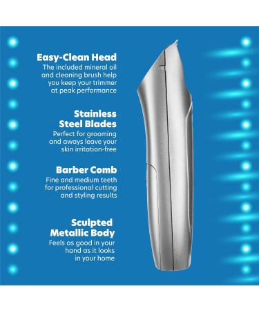 Groom Essentials Premium Men's Hair & Beard Trimmer | Professional Hair Clipper with Stainless Steel Blades & 2 Trimming Guides for Perfect Grooming - Buy Online on GoSupps.com