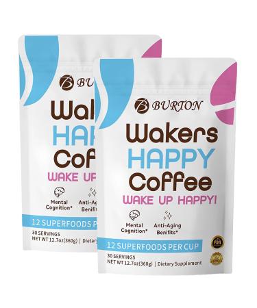 RASPIO Mushroom Coffee - Blend of 12 Superfoods with Lion's Mane and Cordyceps. Mental Clarity and Concentration. Vegan Alternative to Instant Coffee 360g