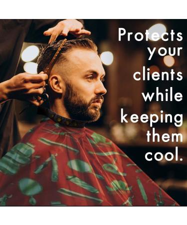 King Midas Empire Vintage Barber Cape | Professional Salon Hair Cutting Cape with Snap Closure | Red & Green Design - Shop Internationally - Buy Online on GoSupps.com