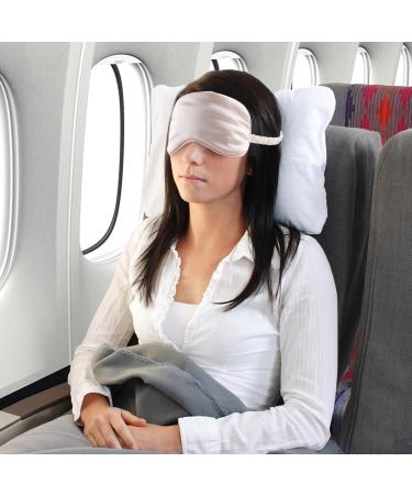 Eye Cover Set Breathable Faux Silk Lightweight Sleep Face Cover Scrunchy Solid Color with Hair Band Bag - Buy Online on GoSupps.com