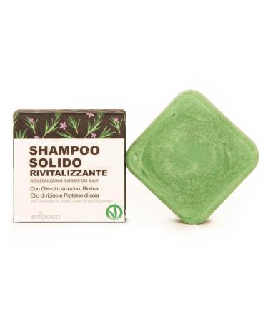 ENOOSO Enooso - Organic shampoo against hair loss strengthens with rosemary oil diluted with purifying castor oil for oily hair 100% natural and vegan solid shampoo 65 g