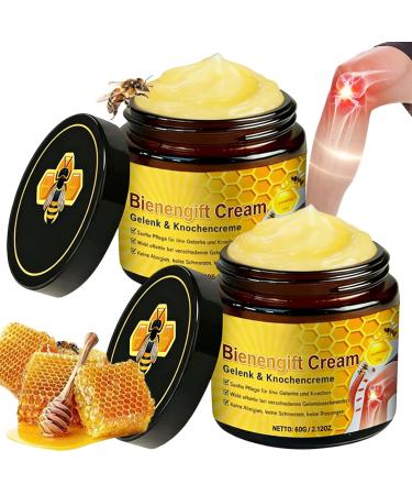 Lot de 2 cr mes venom au venin d'abeille cr me pour les articulations venin d'abeille gel naturel pour le dos la nuque les genoux la nutrition profonde apaisante beefyuab gyua
