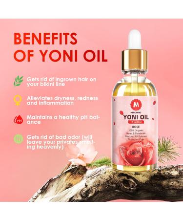 2 Pack Yoni Oil - Organic Feminine Oil for pH Balance & Odor Elimination | Natural Deodorant & Moisturizer with Rose Essential Oil - Buy Online on GoSupps.com