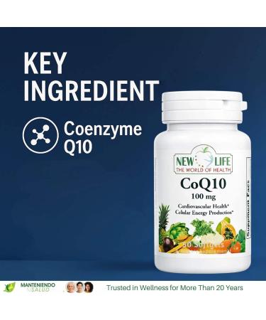 New Life Coenzyme Q10 Cardiovascular Health 30 Veg Capsules - Buy Online on GoSupps.com