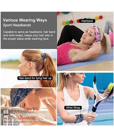 DRESBE Boho Yoga Headbands - Leopard Print Hair Bands for Women and Girls (Pack of 4) - Buy Online on GoSupps.com