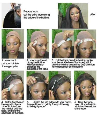 Acfthepiey 360Pc/Lot Strong Wig Double Tape Strips Fixed Hair System Adhesive Waterproof Sweat Extension Lace Wig Wig Film Adhesive - Buy Online on GoSupps.com