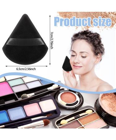 Pimoys 12-Piece Soft Face Triangle Makeup Puffs - Velour Foundation Sponges for Loose Powder & Body Cosmetic, Beauty Tools in Black+Pink - Buy Online on GoSupps.com