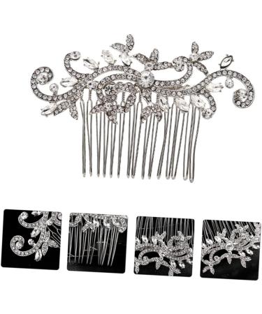 MERRYHAPY 1pc Comb Hair Barrettes Wedding Shiny Headdress Headwear Decor Pinwheel Hair Clip Bride Hair Clip Rhinestone Hair Accessories Bridal Headdress Women Pearl Hair Pin Delicate Alloy - Buy Online on GoSupps.com