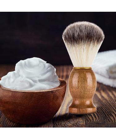Men's Beard Shaving Brush - Premium Wood Handle Grooming Tool for Smooth Shave & Facial Care - Buy Online on GoSupps.com