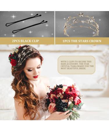 FERCAISH Rhinestone Crystal Crown | Wedding & Bridal Headpiece for Women | Princess Crown for Christmas, Photography & Parties - Buy Online on GoSupps.com