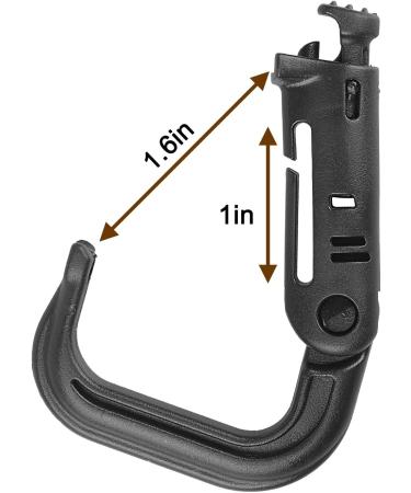 XTACER Tactical Multipurpose Small D-Ring Locking Hanging Hook - Set of 10 Black | Keychain Snap Button Release for Molle Webbing - Buy Online on GoSupps.com