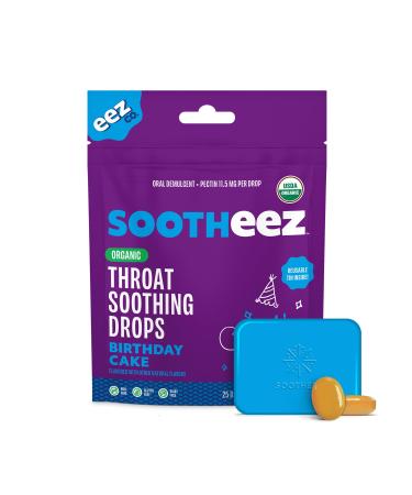 Lolleez Sootheez Organic Throat Soothing Drops for Adults Berry Lemonade 25 Count Refillable Great Tasting Drops That Sooth Sore Throats