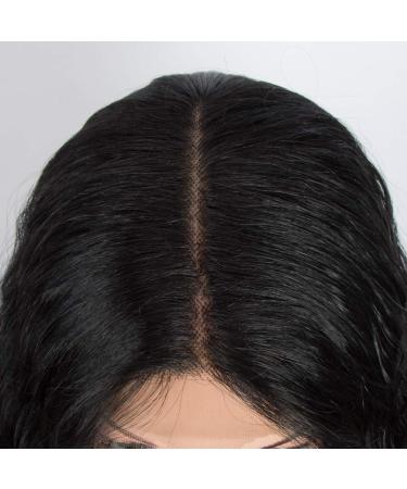 D but Lace Front Wig 75 cm - Super Long 5% Brazilian Hair & 95% Heat-Resistant Synthetic - Natural Black - Buy Online on GoSupps.com