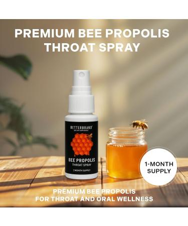 Betterband Bee Propolis Throat Spray - for Kids and Adults - Sore Throat and Cough Relief, Supports Immune Health, Soothes Throat discomfort - Alcohol- Free, 60 Servings - 1 Month Supply - Buy Online on GoSupps.com