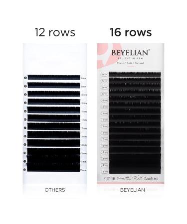 BEYELIAN 0.15mm D Curl 10mm Classic Eyelash Extensions - Super Matte Ellipse Flat Lashes for Professional Salons - Buy Online on GoSupps.com
