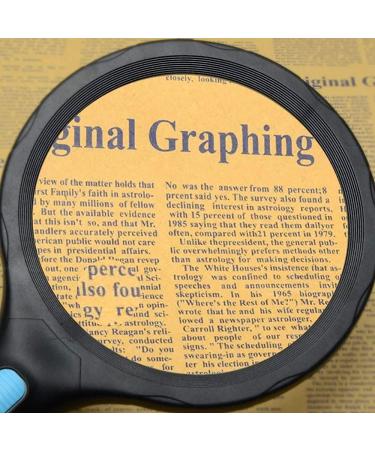Magnifying Glass with 12 Led Light Portable Handheld Magnifying Glass with 10X 20X Magnification for Reading Magnifier/Black Comfortable Anniversary - Buy Online on GoSupps.com