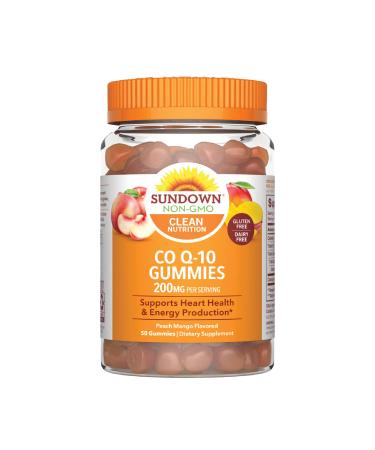 Sundown Naturals Co Q-10 Gummies Peach Mango Flavored 200 mg 50 Gummies