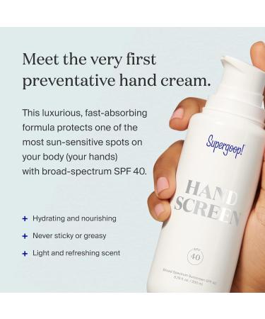 Supergoop! Handscreen SPF 40 - Pack of 2 Preventative Hand Cream for Dry Cracked Hands - Buy Online on GoSupps.com
