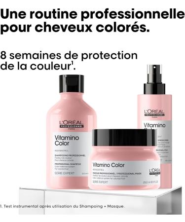 L'Or al Professionnel Vitamino Color Gift Set Color Fixing Routine Colored & Highlighted Hair Lacking Shine 10-In-1 Shampoo + Mask + Milk Trio Serie Expert Limited Edition - Buy Online on GoSupps.com
