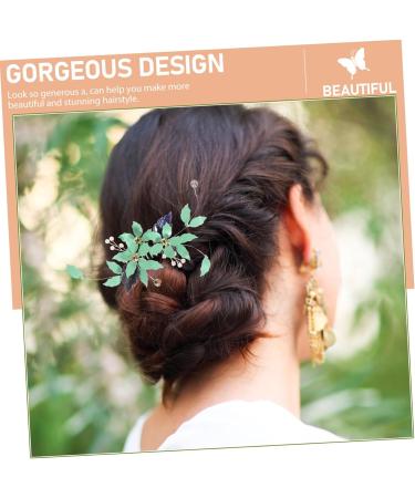FOMIYES Hair Comb Hair Accessories Teasing Combs for Women Wedding Hair Accessories Hair Combs for Women Accessories Floral Hair Comb Wedding Headpiece for Bride Green Decor Bridal Metal - Buy Online on GoSupps.com