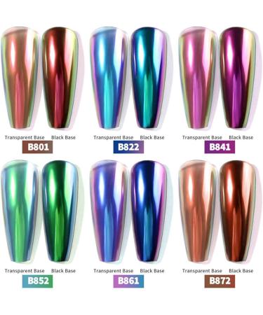 Buy Roseflower 6 Sticks Air Cushion Chrome Powder Pencil - Holographic Nail Art Decoration Shiny Metallic Effect Durable DIY Manicure Tool - International Shipping - Buy Online on GoSupps.com