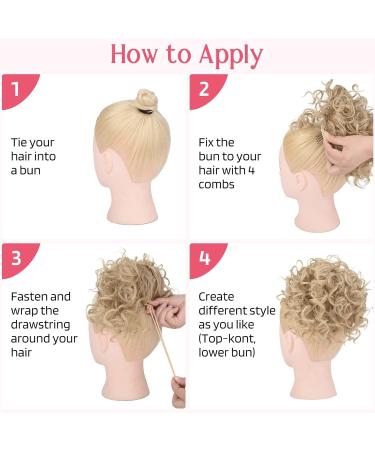 Rpeixya Hair Part Bun with Elastic Cord - Stylish Gray-Brown Ponytail Chignon for Women | Lure Dutt Curly Shaft Accessory - Buy Online on GoSupps.com