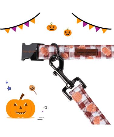 Unique Style Paws Halloween Dog Leash - Durable Cotton Training Leash for Small to Large Dogs | Checkered Pumpkin Design - Buy Online on GoSupps.com
