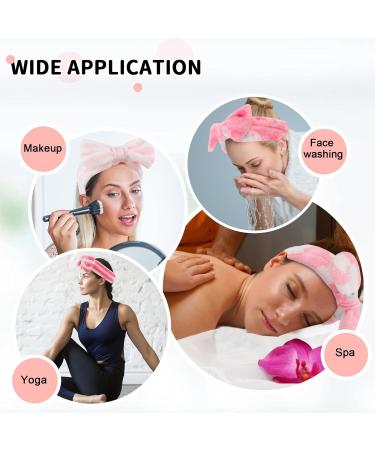 WHAVEL 9 Pack Pink Spa Headband for Face Washing and Makeup - Skincare Bow Headbands Set - Buy Online on GoSupps.com