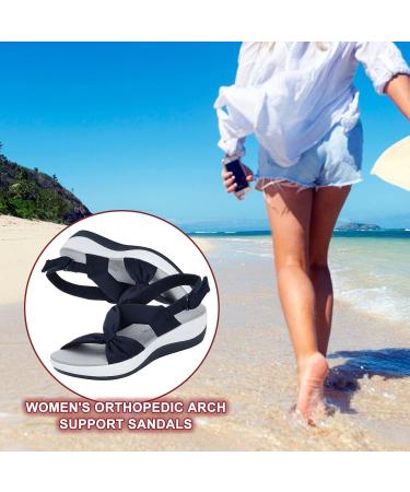 Lambo Women's Sandals - Orthopedic Foot Vault Support Adjustable Straps Ergonomic Sole for Walking & Hiking - 38 EU Blue - Buy Online on GoSupps.com
