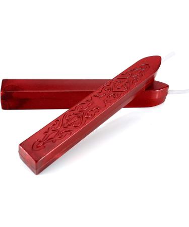 Yoption 12 Pcs Metallic Red Sealing Wax Sticks with Wicks for Wax Seal Stamp - Buy Online on GoSupps.com