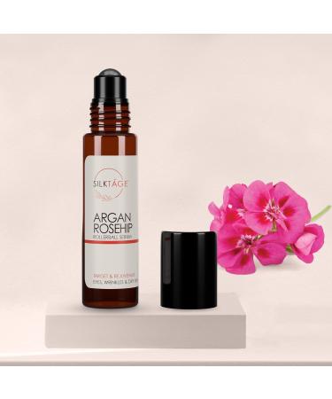 Buy SILKTA GE Argan Rosehip Rollerball - Organic Anti-Aging Face Oil Serum for Eyes Wrinkles & Glowing Skin - .33 Fl Oz - Buy Online on GoSupps.com