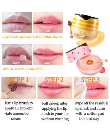 Bee Balm Lip Balm Honey Pot 2 Pack - Moisturizing Hydrating Lip Mask with Propolis, Honey & Strawberry - Prevents Dry, Cracked Lips - Exfoliating Scrub - 1.45 oz (Pack of 2) - Buy Online on GoSupps.com
