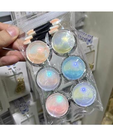 6 Jars Mermaid Chrome Nail Powder | Iridescent Pearl Metallic Pigment for Stunning Nail Art - Glitter Dust Kit for Gel Polish & Nail Decorations - Buy Online on GoSupps.com