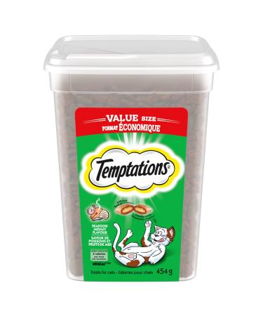 TEMPTATIONS Adult Cat Treats Seafood Medley Flavour 454g Tub Cat Treats Seafood 454 g (Pack of 1)